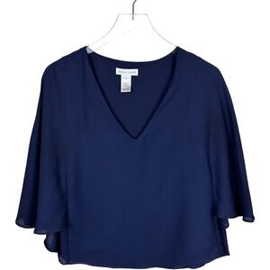 JEALOUS TOMATO NAVY BLUE CAPE BLOUSE